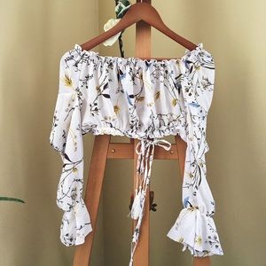 Floral bardot top